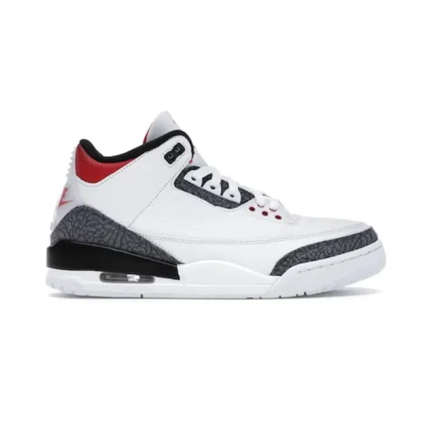 Air Jordan 3 White Cement Red Sneakers - 1