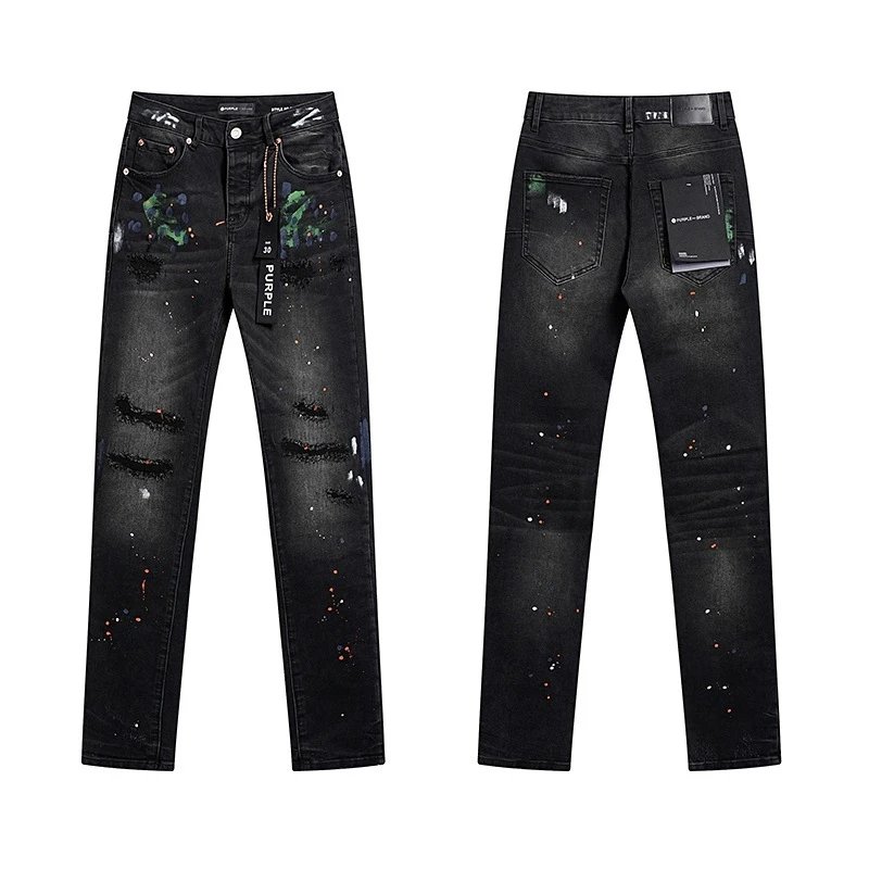 Purple x Bionic Crinkled Wash Denim Jeans - 8
