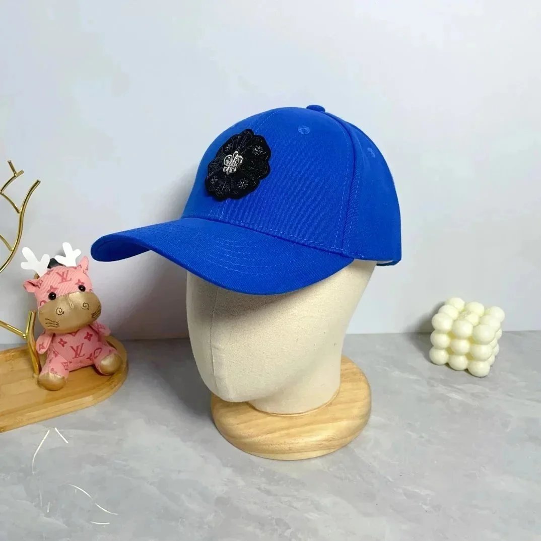 Louis Vuitton Floral-Embellished Blue Baseball Cap - 1