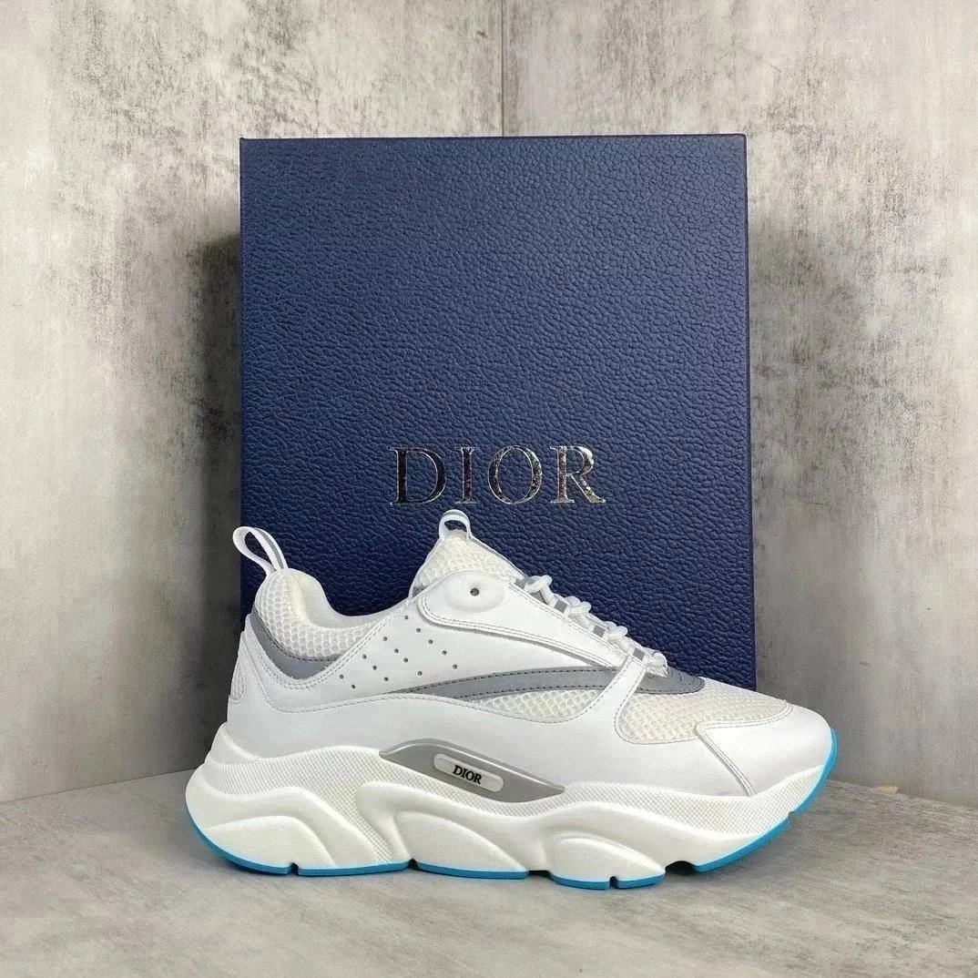 Dior B23 White and Blue Sneakers