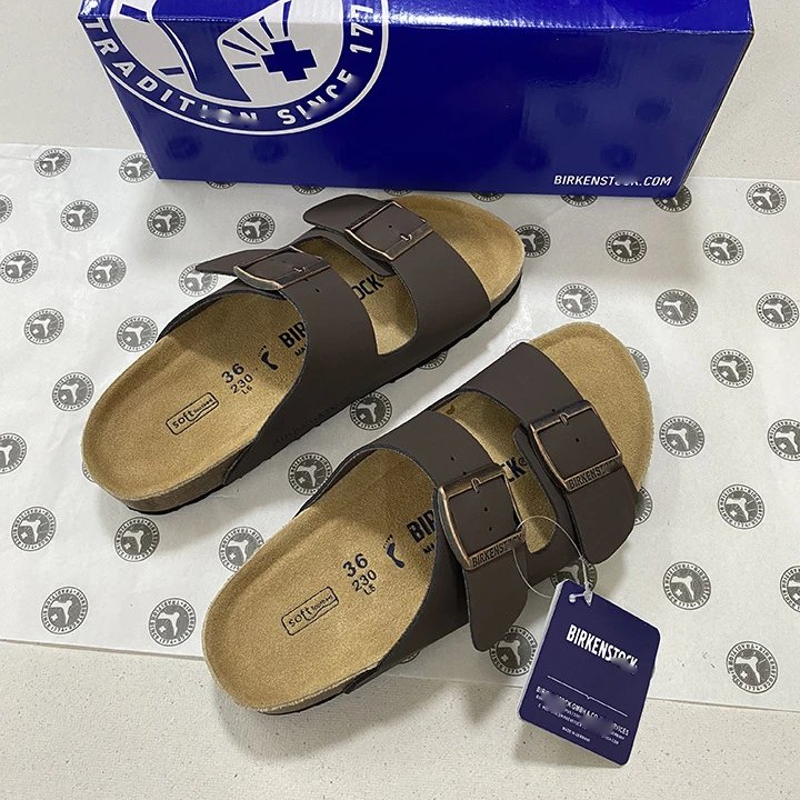 Birkenstock Birkenstock Arizona Brown Leather Sandals Brown
