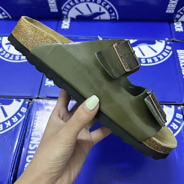 Birkenstock Arizona Beige Suede Soft Footbed Sandals - 3