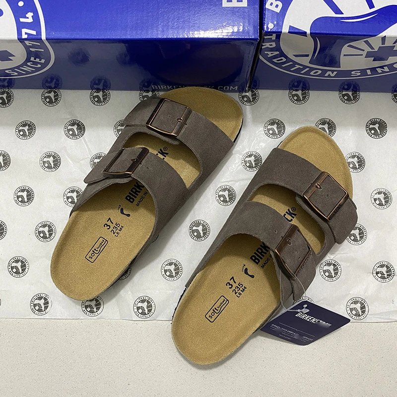 Birkenstock Birkenstock Arizona Sandals in Deep Grey Suede Grey