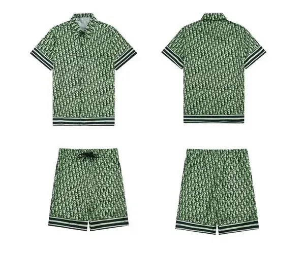Design Floral Print Short-Sleeve Shirt and Shorts Set Blue Multicolor - 10