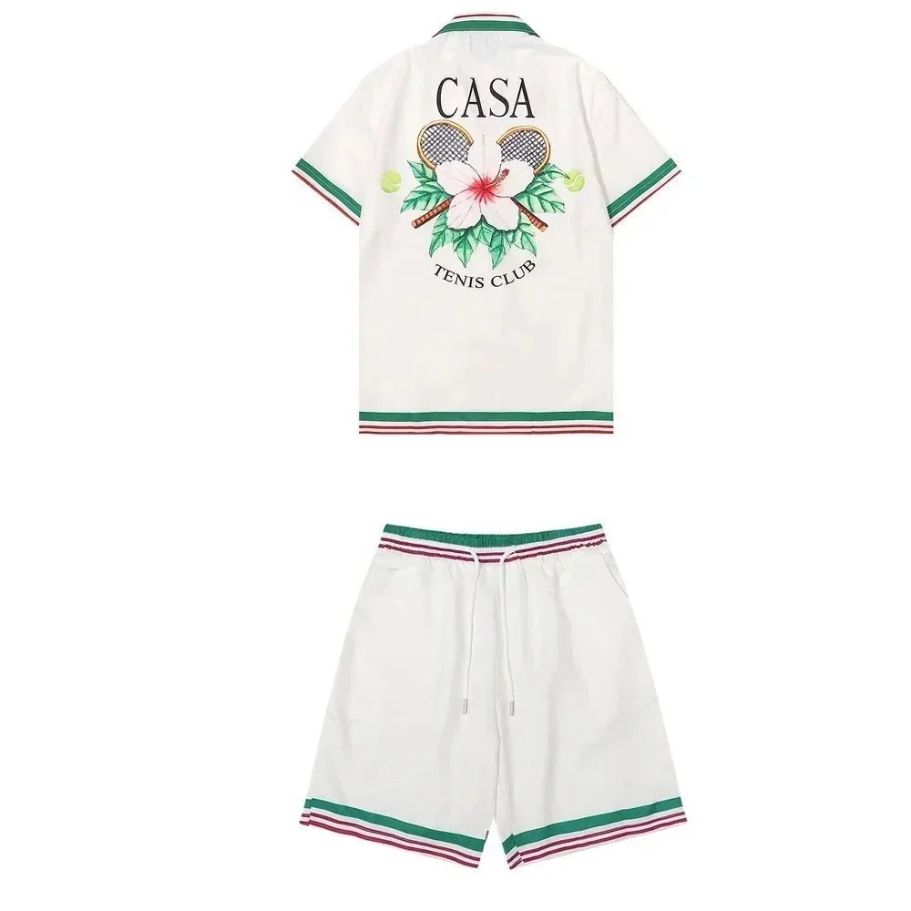 Gucci Vintage Print Short-Sleeve Shirt and Shorts Set Pink Multicolor - 11