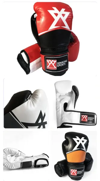 Xinrong Sports Boxing Gloves Black Orange - 15