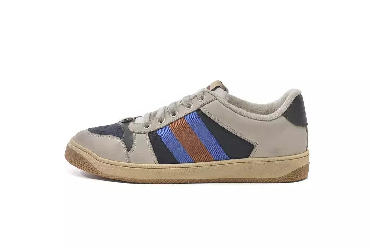 Gucci Ace Striped Low-Top Sneakers Beige Multicolor - 1