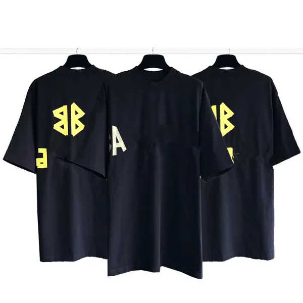 Balenciaga BB Logo Oversized T-Shirt Black - 1