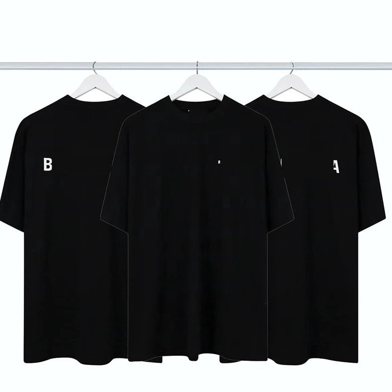 Unisex Black T-Shirt Series Basic Cotton Tees