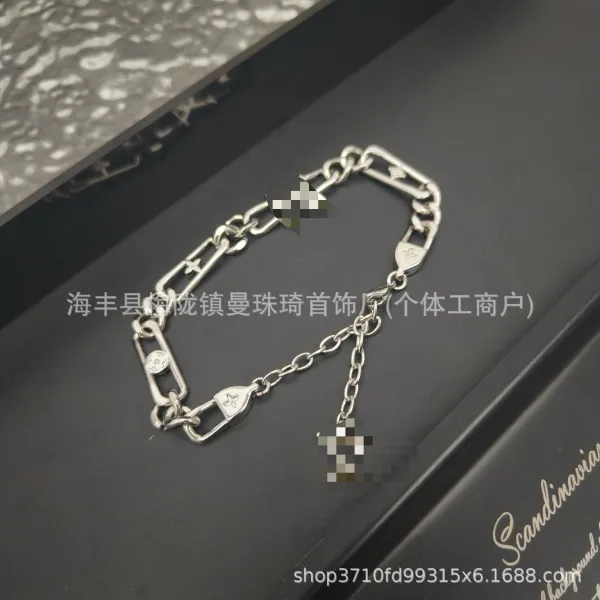 Silver Curb Chain Bracelet with Crystal Accents Bracelets - 49