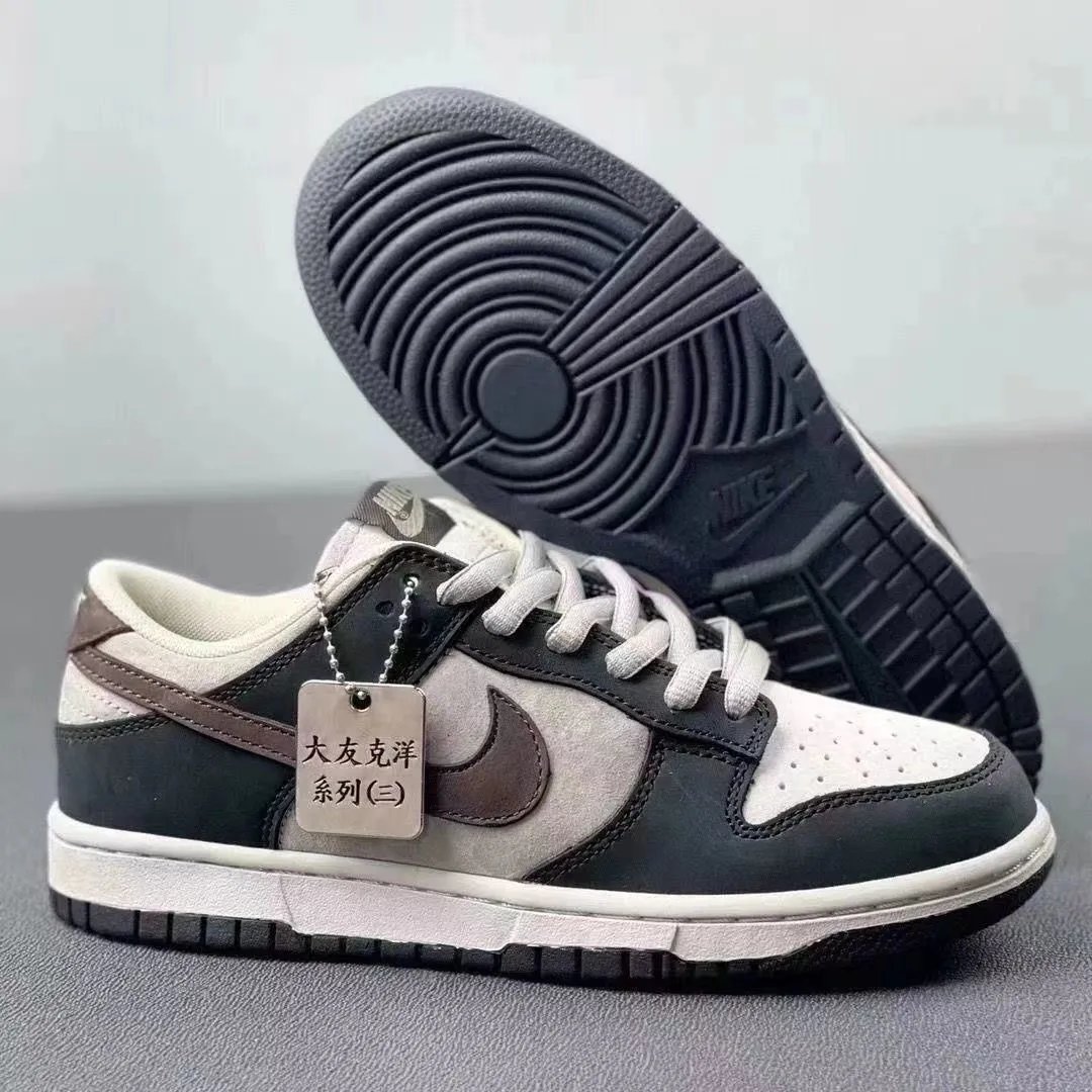 Nike SB Dunk Low 'Moss' Green Purple Suede Sneakers - 19