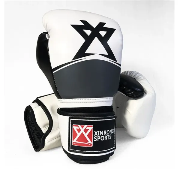Xinrong Sports Boxing Gloves White/Black - 1
