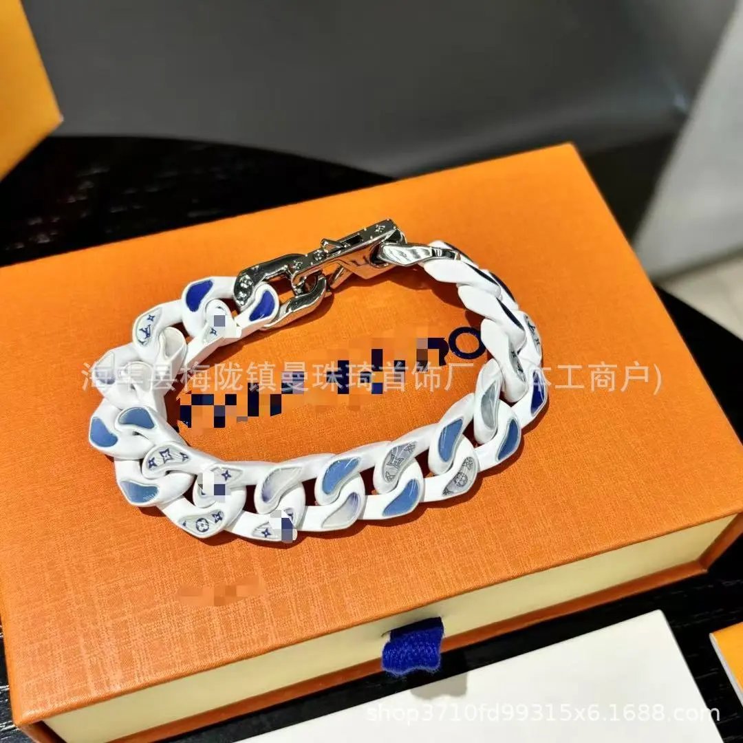 Silver Curb Chain Bracelet with Crystal Accents Bracelets - 27