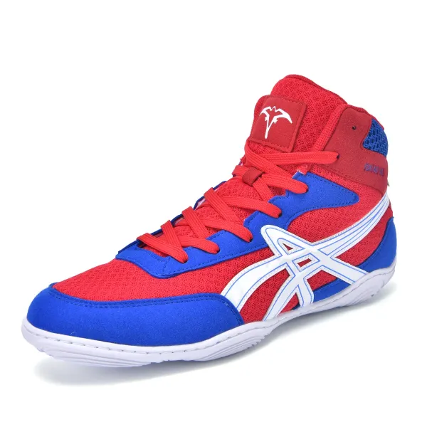 Asics Wrestling Shoes Red Blue White - 1