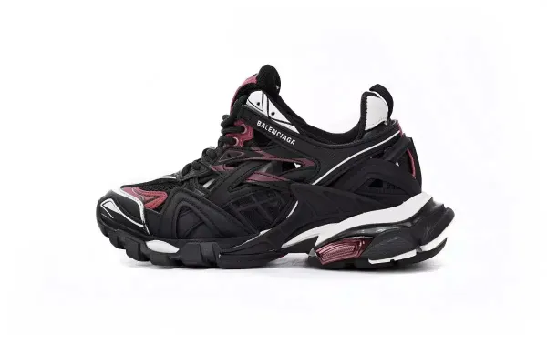 Balenciaga Track 2 Black Burgundy White Sneakers - 1