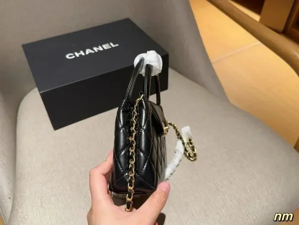 Chanel Mini Flap Bag Pink Quilted Leather with Pearl Handle Chain-Bag - 4