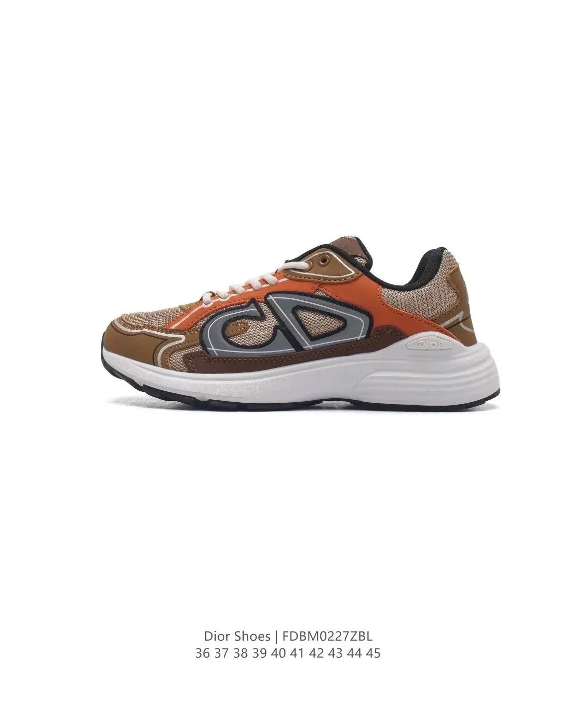 Dior B23 Low Orange Brown Multicolor Sneakers