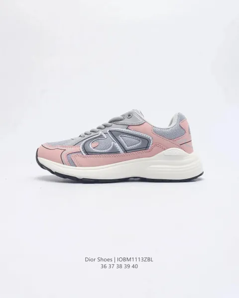 Dior B23 Pink and Gray Sneakers - 1