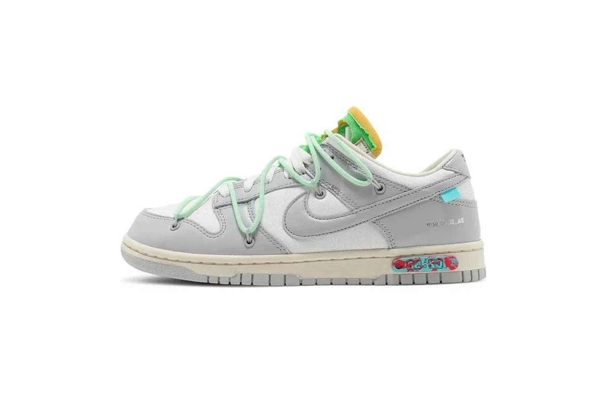 Nike x Off-White Dunk Low 'The 50' Gray Mint Sneakers