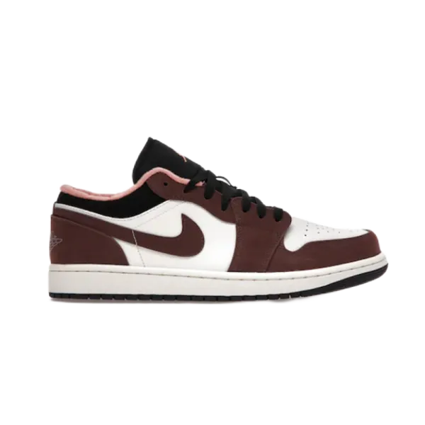 Air Jordan 1 Low 'Bred' Brown White Pink Sneakers - 1