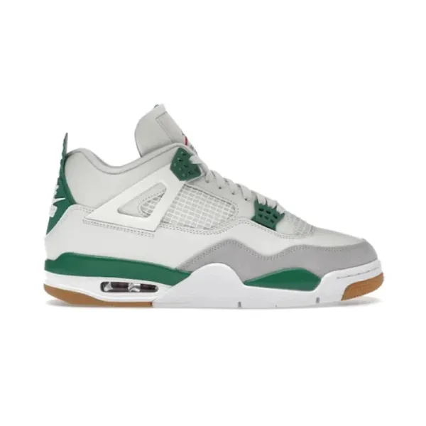 Air Jordan 4 Retro White Green Sneakers - 1