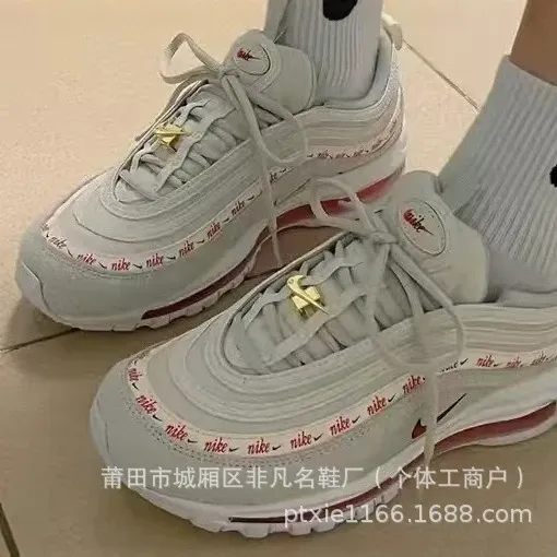 Nike Air Max 97 White Red Gold Sneakers - 1