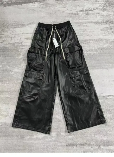 Rick Owens DRKSHDW Cargo Pants Black Leather-Effect Pants - 4