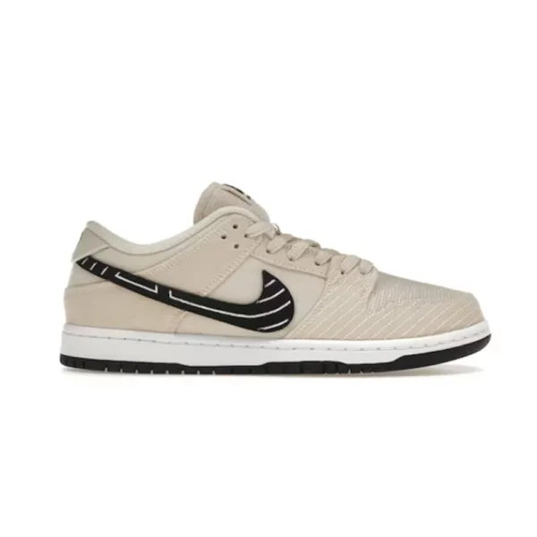 Nike SB Dunk Low Beige Swoosh Sneakers - 1