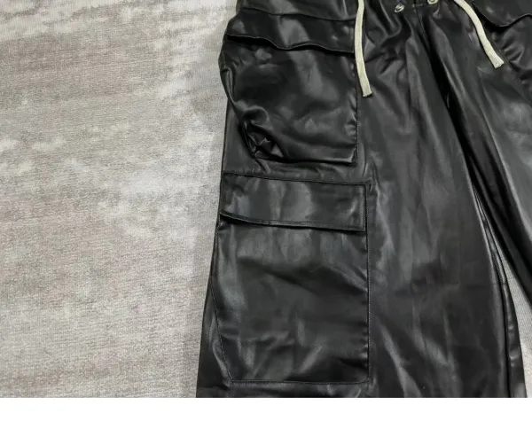 Rick Owens DRKSHDW Cargo Pants Black Leather-Effect Pants - 10