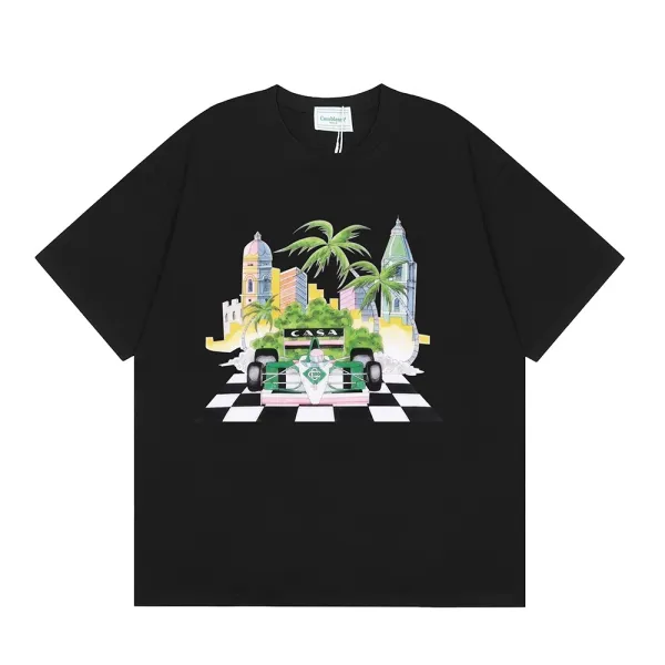 Comme des Garçons Play Casa Racing Graphic Black T-Shirt - 1