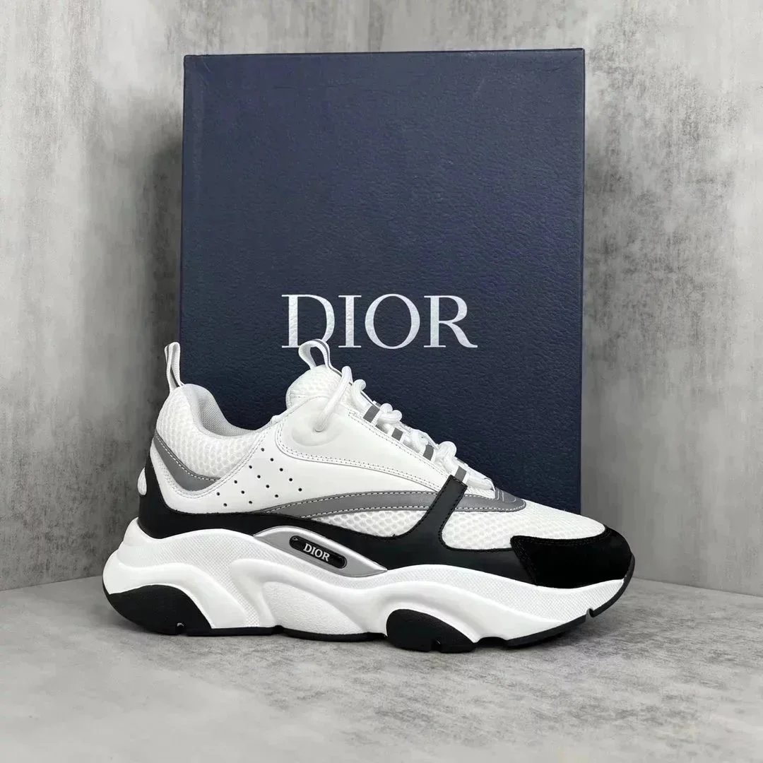 Dior B23 White Black Gray Sneakers