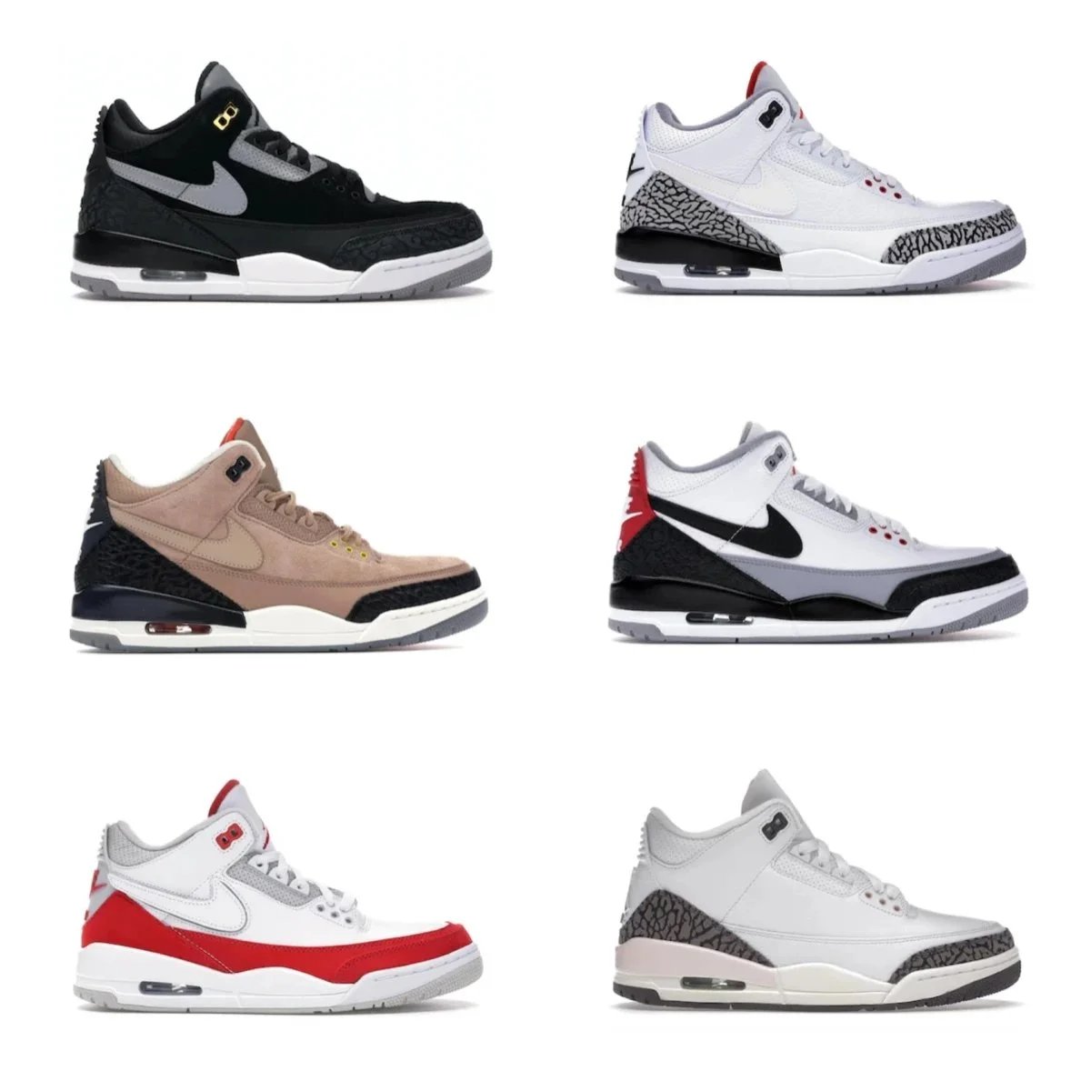 Air Jordan 3 Retro White Cement Sneakers - 2