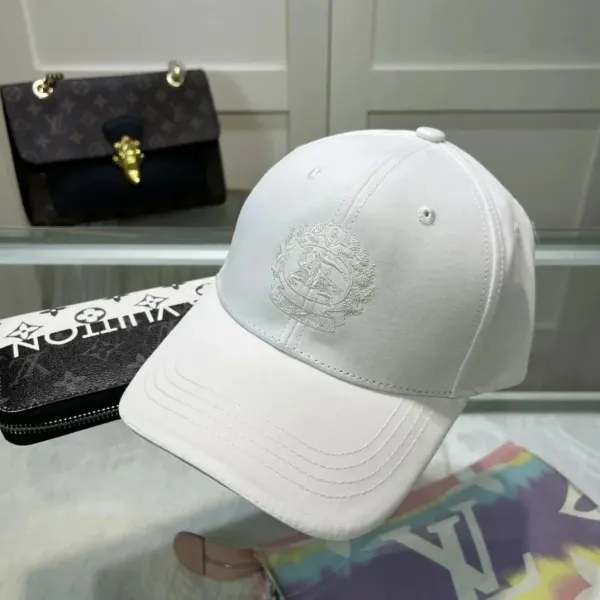 Louis Vuitton Monogram Embroidered White Baseball Cap - 1