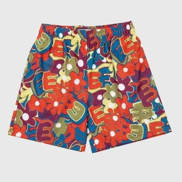 Off-White x Nike Sport Shorts Multicolor Floral Print Shorts - 1