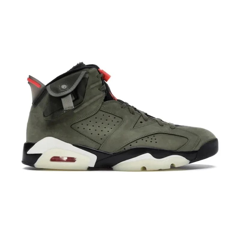 Travis Scott x Air Jordan 6 Olive Sneakers