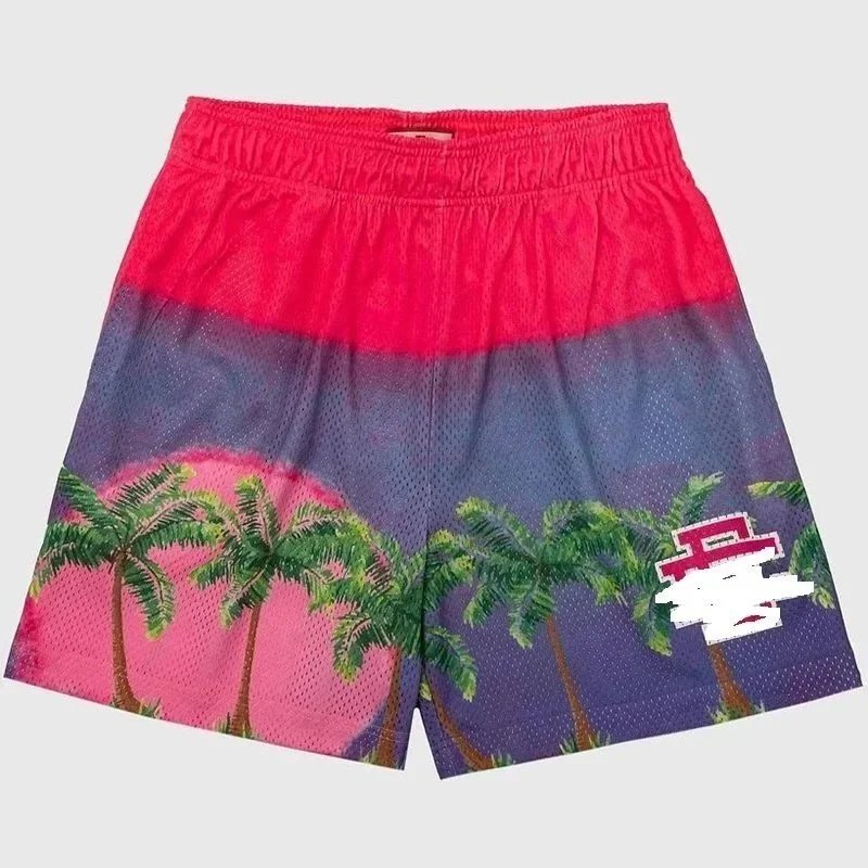 Off-White Tropical Palm Print Mesh Shorts Multicolor - 1