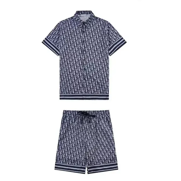 Design Floral Print Short-Sleeve Shirt and Shorts Set Blue Multicolor - 9