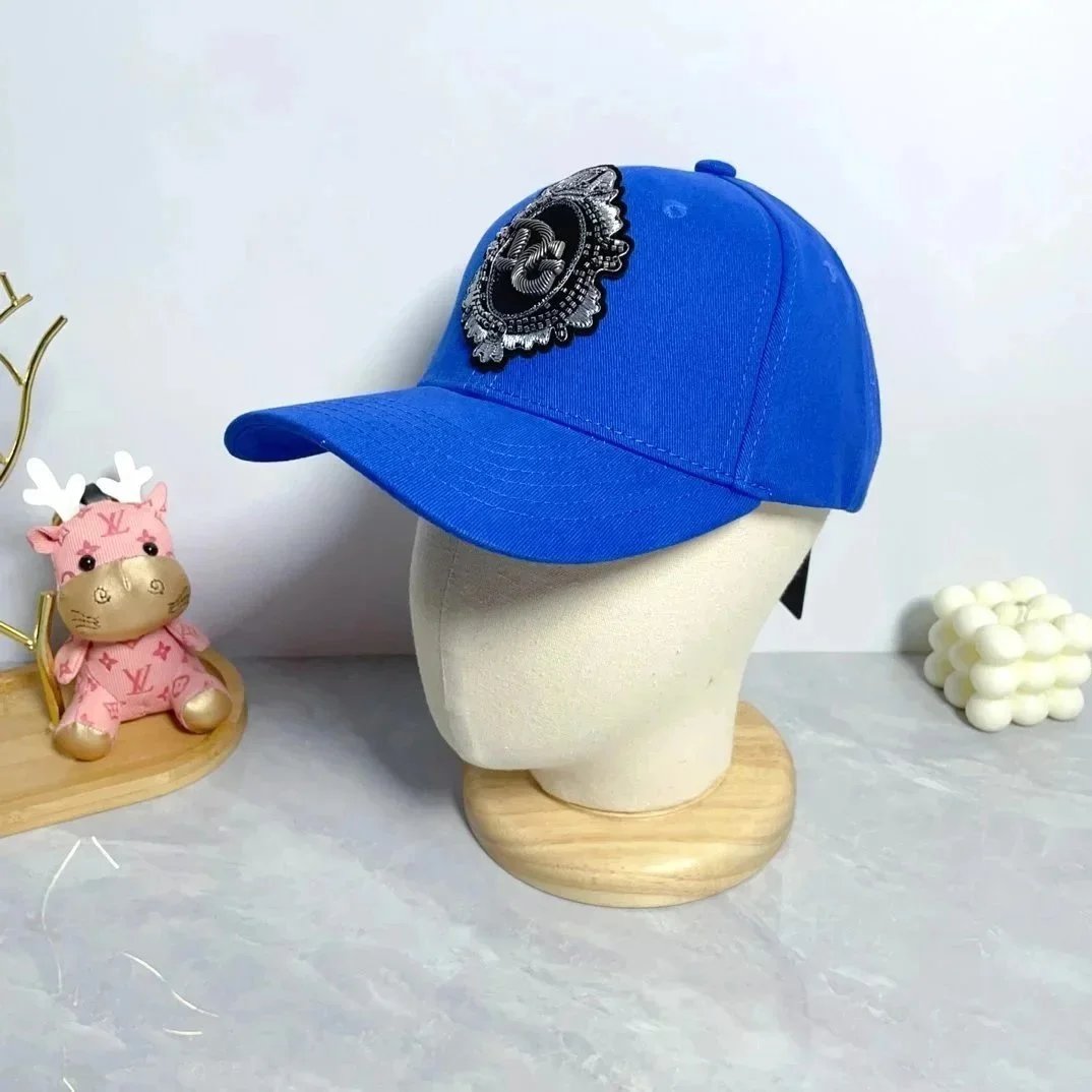 Gucci GG Marmont Embroidered Baseball Cap Blue - 1
