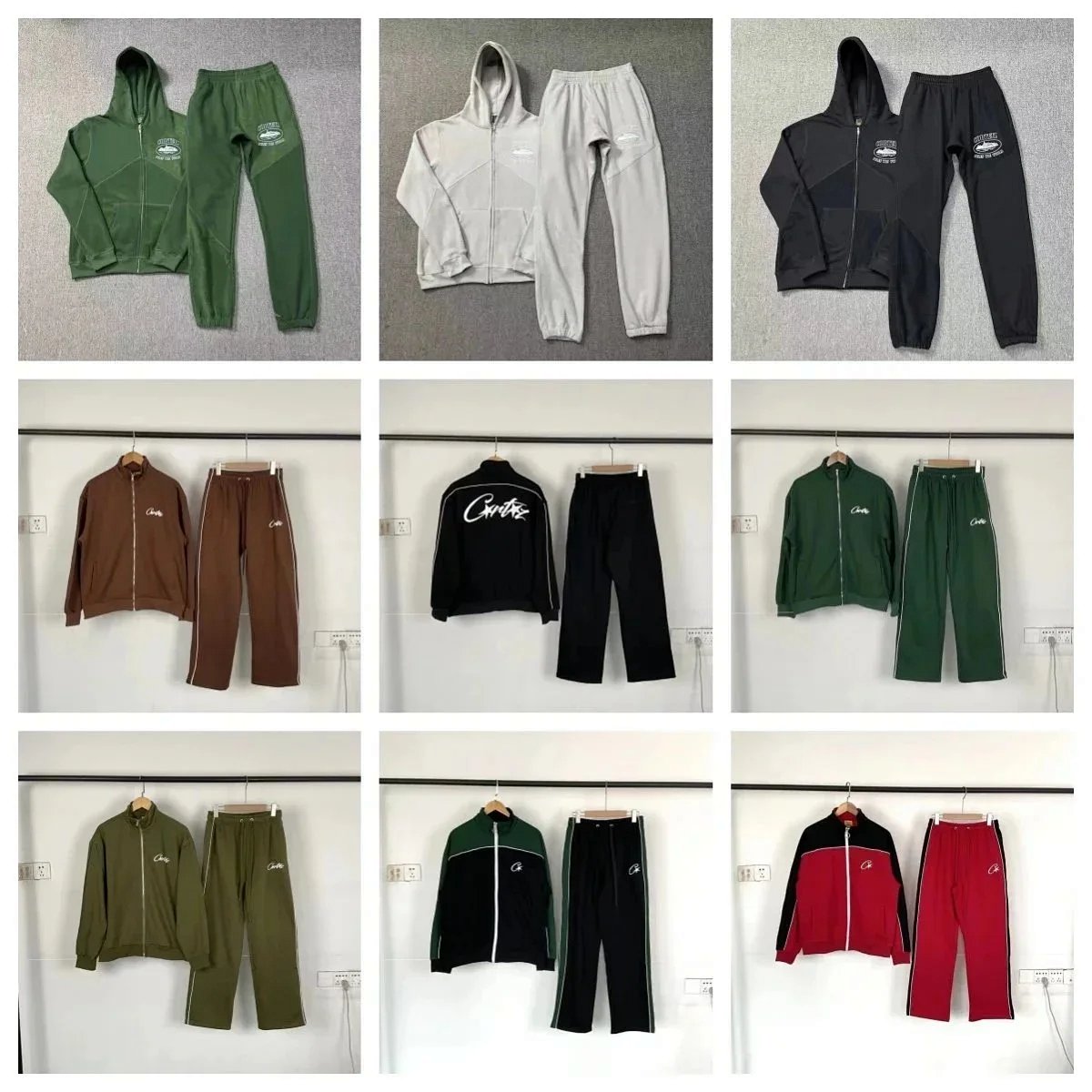 Design Rules The World Logo Print Green Sweatpants product detail 2 in Litbuy spreadsheet finds