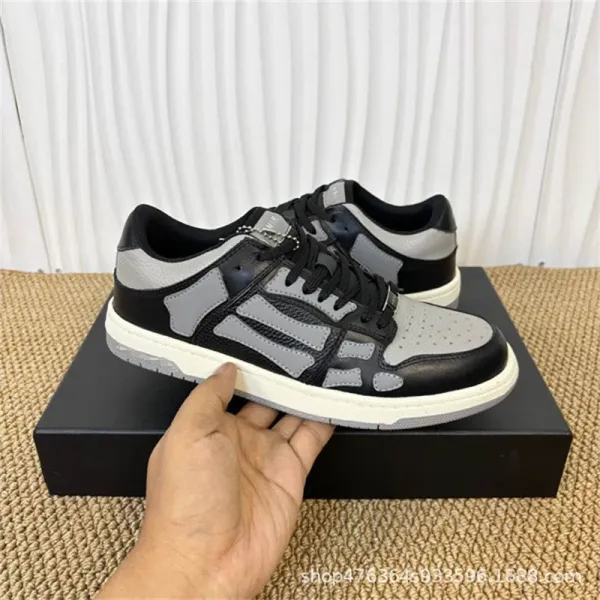 Amiri Skeleton Low Black Gray Sneakers - 1