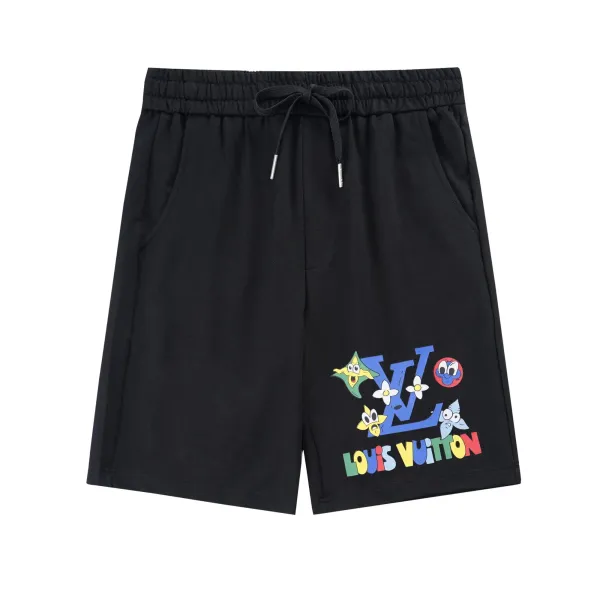 Louis Vuitton x Takashi Murakami Monogram Cartoon Shorts Black - 1