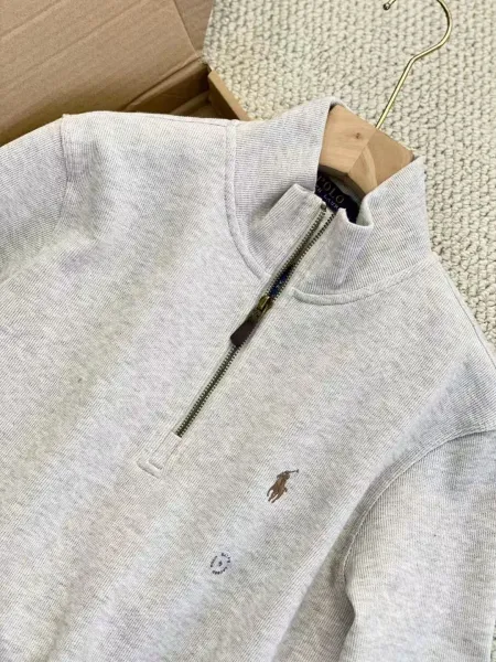 Ralph Lauren Half-Zip Sweater Ivory Knit Pullover - 8