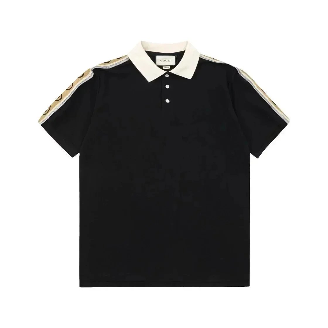 Gucci GG Pattern Navy Blue Polo Shirt - 3