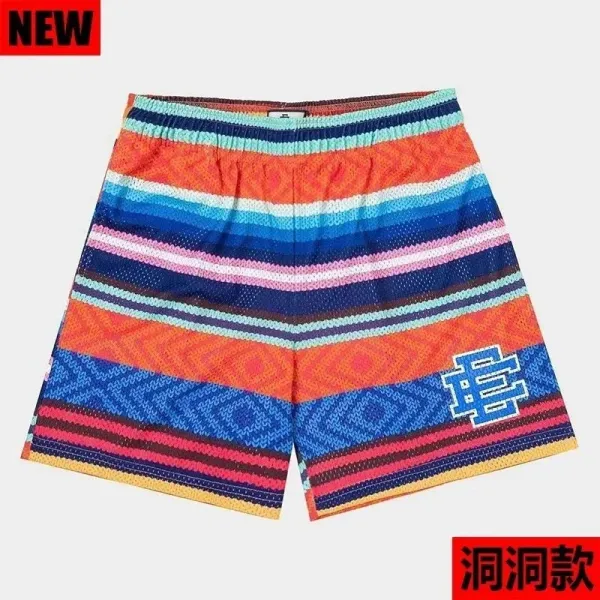 MMY Striped Knit Shorts Multicolor - 1