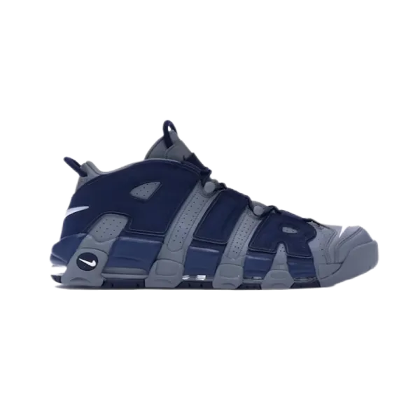 Nike Air More Uptempo Navy and Gray Basketball Shoes - 1