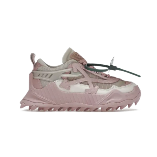 Off-White Diagonal Arrow Low Pink Sneakers - 1