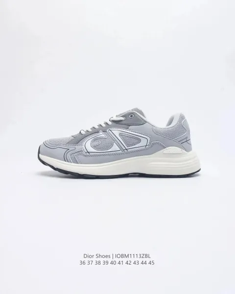 Dior B23 Low Gray Sneakers - 1