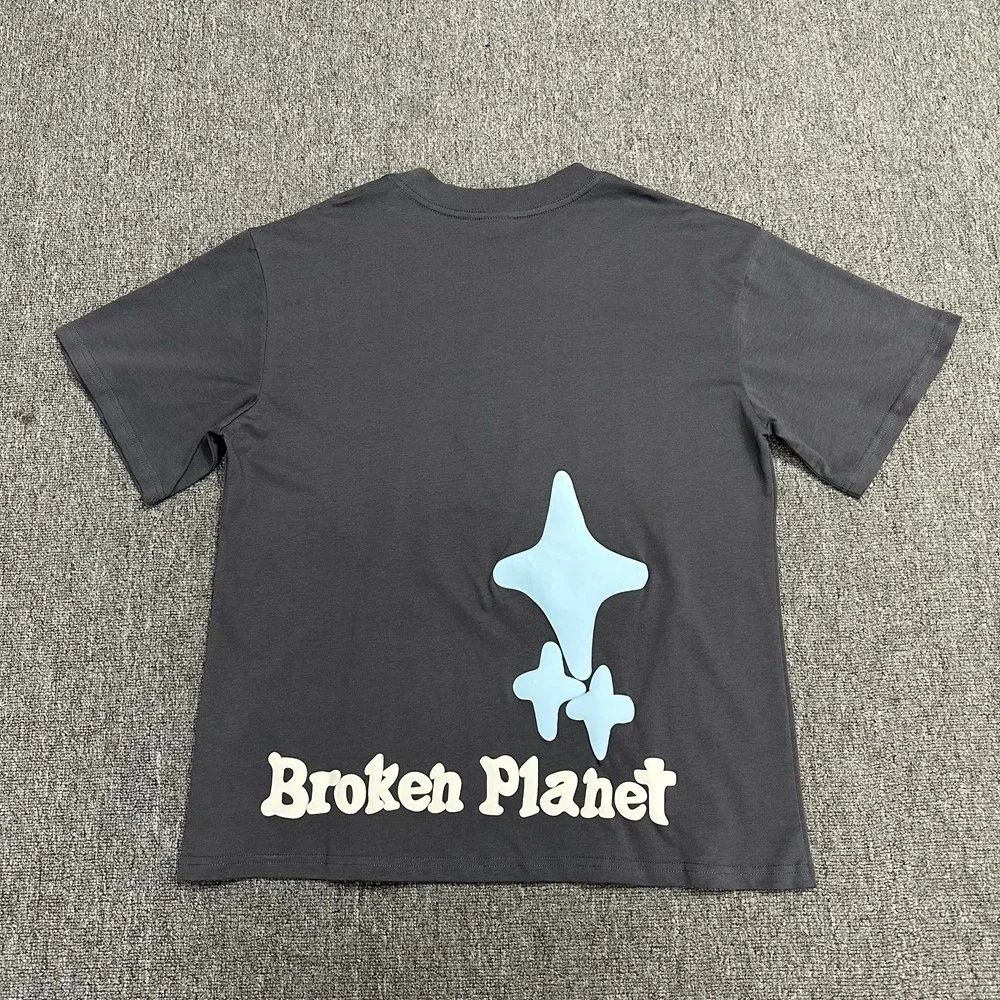 Design Trapped in Time Graphic Oversized T-Shirt Navy - 11