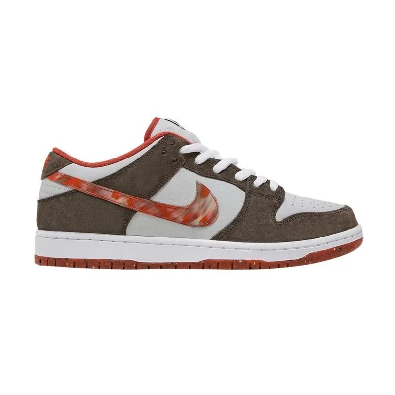 Nike SB Dunk Low Brown Orange Marble Sneakers - 1