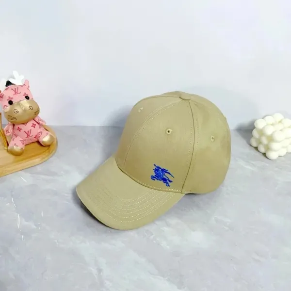 Burberry Equestrian Knight Logo Beige Baseball Cap - 1